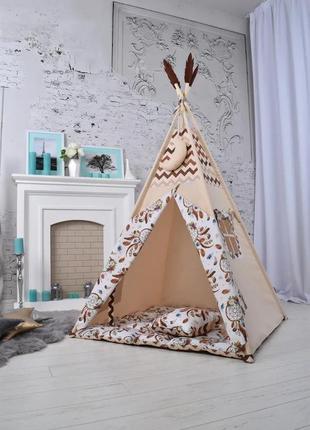 Wigwam baby with dreams, full kit, 110x110x180cm, beige, suspension month as a gift8 photo