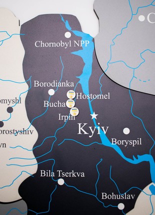 Wooden Map of Ukraine M size5 photo