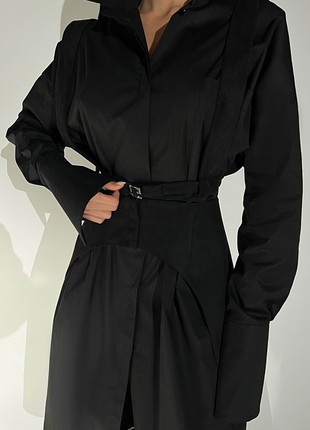Dress-shirt with portupeia in black color4 photo