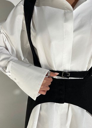 Shirt dress with portupeia in a white collar9 photo