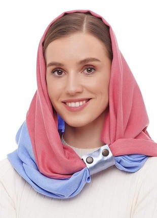 Cashmere stylish scarf Snood Black and white from the designer Art Sana6 photo
