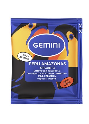 Drip-Coffee Gemini Peru Amazonas Organic, 20 pcs