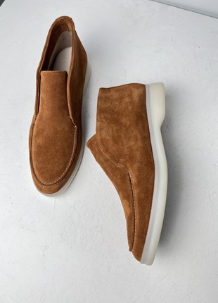 High loafers made of natural suede2 photo