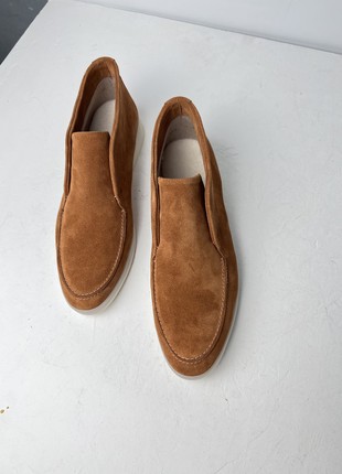 High loafers made of natural suede