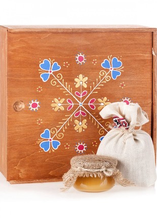 Set: WOODEN BOX, SWALLOW, HEART, TEA, HONEY, HAY3 photo