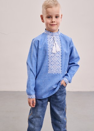 Embroidered shirt for boy "Bohdan"3 photo