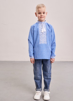Embroidered shirt for boy "Bohdan"4 photo
