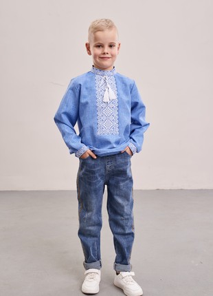 Embroidered shirt for boy "Bohdan"5 photo