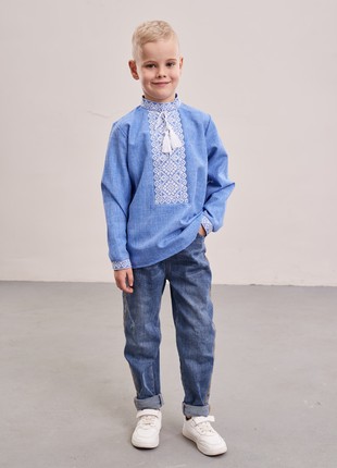 Embroidered shirt for boy "Bohdan"6 photo
