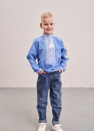 Embroidered shirt for boy "Bohdan"7 photo