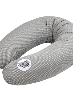 PILLOW FOR PREGNANT AND FEEDING TM PAPAELLA 30X170 CM + CARABINER GRAY2 photo