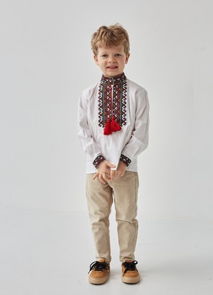 Embroidered shirt for a boy "Mushko"2 photo