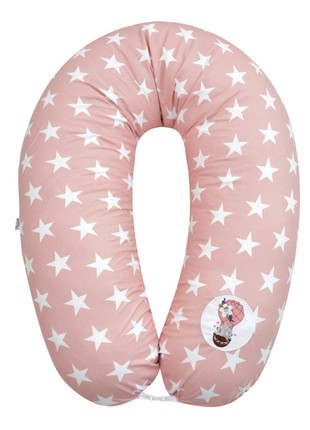 PILLOW FOR PREGNANT AND FEEDING TM PAPAELLA 30X190 CM + CARBINER WHITE STAR ON POWDER