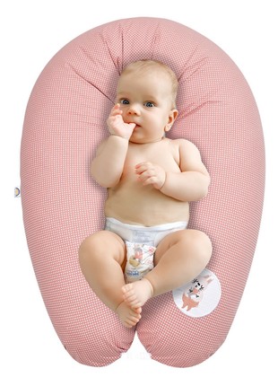 PILLOW FOR PREGNANT AND FEEDING TM PAPAELLA 30X190 CM + CARABINER POWDER