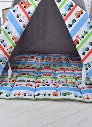 Wigwam baby "multicolored cars" for the boy, full kit, 110x110x180cm9 photo