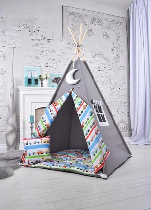 Wigwam baby "multicolored cars" for the boy, full kit, 110x110x180cm