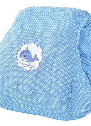 NURSING PILLOW MINI TM PAPAELLA 30X28X30 CM STARS WHITE ON BLUE7 photo