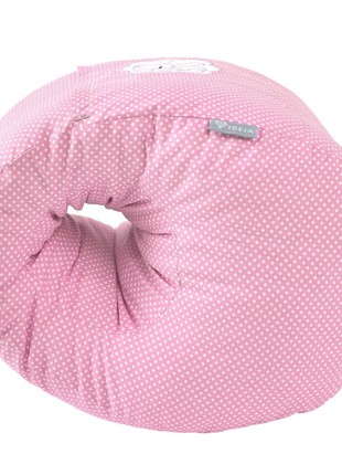 NURSING PILLOW MINI TM PAPAELLA 30X28X30 CM STARS WHITE PINK7 photo