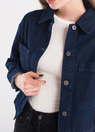 Women's Work Jacket Indigo4 photo