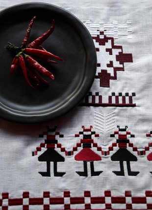 Traditional Ukrainian style napkins with embroidery. Christmas Collection GNIZDO & KONONENKO ID2 photo