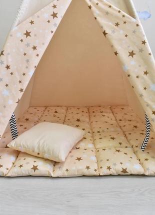 Wigwam children's stars with peas, full set, 110x110x180cm, beige, suspension month as a gift3 photo