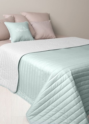 BEDSPREAD STYLE LUXURY TM IDEIA 220X240 CM MINT/WHITE