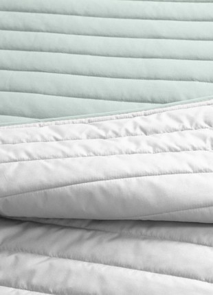 BEDSPREAD STYLE LUXURY TM IDEIA 240X260 CM MINT/WHITE6 photo