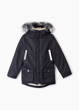 Children's wool parka DASTI Mont Blanc Jet Black