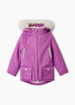 Children's wool parka DASTI Mont Blanc Purple