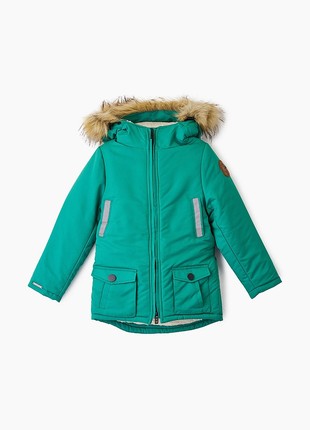 Children's wool parka DASTI Mont Blanc Bright Grass Green Arctic