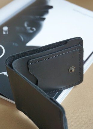 Minimalistic genuine leather wallet "ZAMSHIO"!3 photo