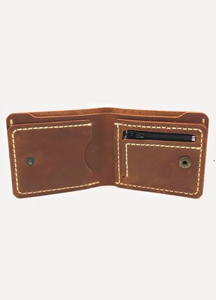 Minimalistic genuine leather wallet "ZAMSHIO"!4 photo