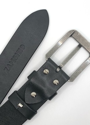 Genuine leather belt "Zamshio"4 photo