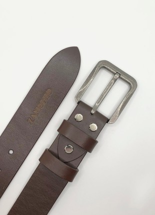 Genuine leather belt "Zamshio"2 photo