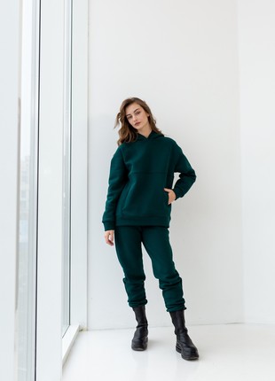 Warm women's emerald suit3 photo