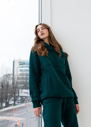 Warm women's emerald suit7 photo