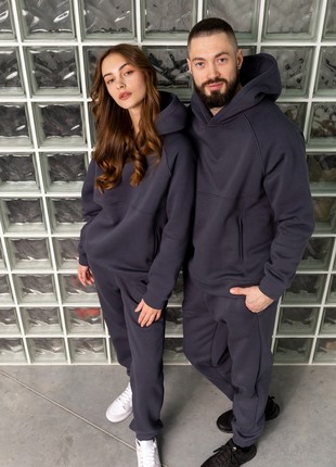 Warm women's graphite suit5 photo