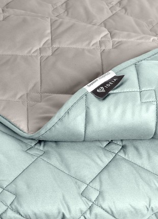 BEDSPREAD STYLE CUBE TM IDEIA 210X240 CM MINT/ST. GRAY7 photo