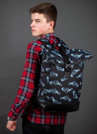 Backpack for men city large, rolltop with a compartment for a laptop up to 15.6", Bounce ar. B72N-TW1 photo