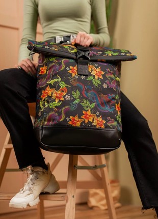 Backpack for women city large, rolltop with a compartment for a laptop up to 15.6",Bounce ar. B437N-TW2 photo