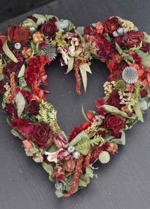 Dried Flower Wreath-Heart2 photo