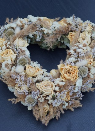 Dried Flower Wreath-Heart