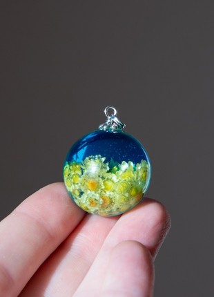 Stand with Ukraine necklace, Ukrainian flower jewelry2 photo