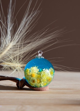 Stand with Ukraine necklace, Ukrainian flower jewelry