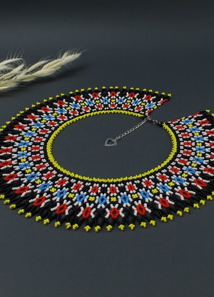 Elegant seed bead necklace3 photo