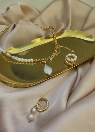 Real pearl necklace with 24k gold4 photo