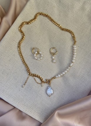 Real pearl necklace with 24k gold2 photo