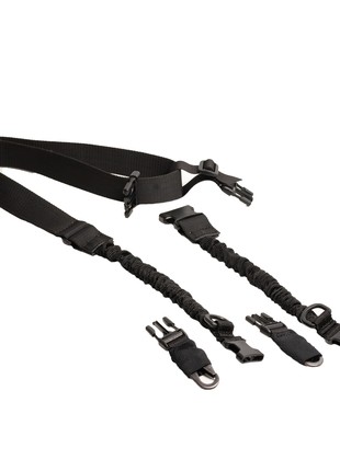 black nylon 2 point sling with adjustable buckle3 photo