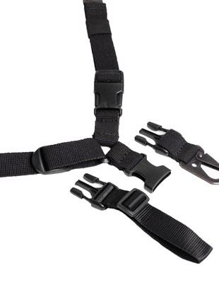 1 point black sling with shoulder, 25 mm strap3 photo