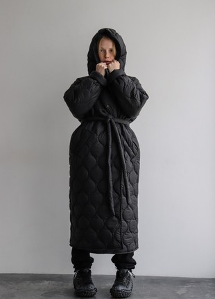 Down jacket "Wave maxi" black2 photo